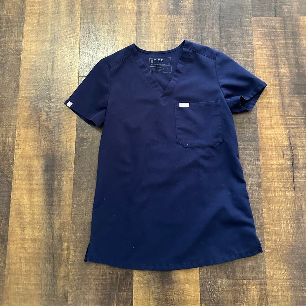 Figs Catarina One-Pocket Navy Scrub Top Size XXS